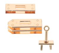 Purse Turn Lock Clasp for Tote and Crossbody Bag Making | Rectangular Twist Lock, Zinc Alloy Build, Golden Finish, Elegant Shine for DIY Handbag and Wallet Craft