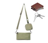 Purses and Purses Set for Women, Shoulder Bags | Double Bag Simple Canvas Shoulder Bag | Shoulder Bag, Adjustable Shoulder Strap for Folders, Books, Green, Siehe Beschreibung