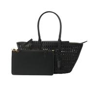 Purses for Girls Leather Tote Handbag With Detachable Pouch Nature Style Bag Travel Daily Use Elegant(Black,33x12x15cm)