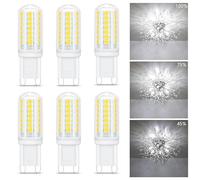 PURSNIC Dimmable G9 LED Bulbs Cool White, 3W, 6000K, Equivalent to 25W Halogen Bulbs, 350LM, Energy Saving, CRI＞83, 6 Pack
