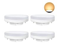 PURSNIC GX53 LED Bulb, 7W Warm White Non Dimmable, Replace 45W GX53 Halogen or CFL Bulbs, 550Lumens, 4 Pack