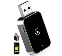 PURSPIR Wireless CarPlay Adapter UK 2025 Upgrade Car Play Adapter for Converting Wired to Wireless, USB/Type-C Plug & Play Stable Connection, No Latency, Compatible with iPhone iOS 10+