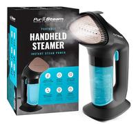 PurSteam SteamPulse Pro Handheld Steamer for Clothes, Portable Handheld Fabric and Garment Travel Steamer Iron Press Wrinkle Remover with Fabric Brush