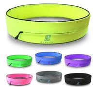 PURSUAL Running Belt with Money & Phone Pouch - Sweatproof Running Phone Holder with Large Capacity - Running Waist Pouch for Men & Women - Perfect Phone Holder for Running & Outdoor Activities