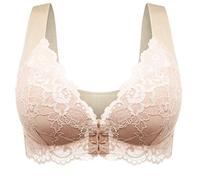 Pursuit-W Front Fastening Bras for Women UK,Push Up Bras for Women,Sexy Lace Bra Non-Wired Non-Padded Full Soft Cup Bra, Shapermint UK Bra Comfort Everyday Bra Sports Bra Push Up Bras for Women