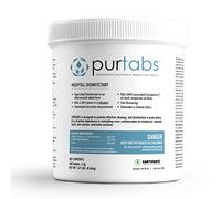 PurTabs 3.3 gram Sporicidal NaDCC Tablet Disinfectant - Multipurpose, Concentrated Dissolving Tabs for Bulk Solution, Use with EvaClean Protexus Electrostatic Backpack Spayer