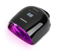 PURTATO Professional Rechargeable UV LED Nail Lamp 52 Red Light Beads and 18000mAH Battery Nail Dryer JC22 (Black)