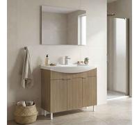 purus 1000mm wooden bathroom furniture set with 3 doors in oak