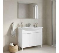 purus 1000mm wooden bathroom furniture set with 3 doors in white