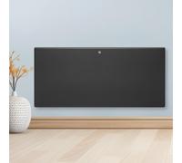 Purus 600W Electric Panel Heater Radiator Grey Wall Mounted & Freestanding Thermostat Control & Setback Timer Lot 20 in White PURUS White