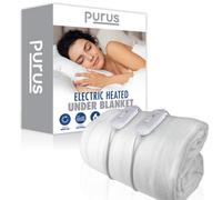 Purus Luxury Superking Size Electric Blanket Fully Fitted Heated Bed Underblanket Polyester Detachable Control 3 Heat Settings
