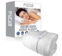 Luxury Polyester Electric Blanket Heated Fully Fitted Bed Under Blanket 3 Heat Settings - Single/Double/King/Super King PURUS White Single