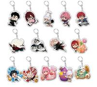 Puruuige 14PCS Momo Ayase KeyChain 5.5cm Ken Takakura Anime Cosplay Acrylic Key Ring Jin Enjouji Pendant Accessories Gift