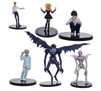 Puruuige 6PCS Death Note Figure Statue Anime Light Yagami/Misa Amane/Ryuk/Rem Figurine Model PVC Cartoon Character Collection Sculpture Desk Decoration Gifts