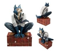 Puruuige BEASTARS Legoshi Figure 17CM Legoshi Crouching Pose Model PVC 1/7 Scale Anime Figure Collectible Sculpture Decoration