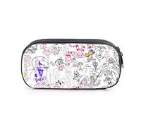 Puruuige Hazbin Hotel Anime Pencil Case 20cm Boy Games Themed Large Capacity Portable Pencil Case Storage Bag for Teenagers School Office Supplies Zip Pencil Box for School Gift