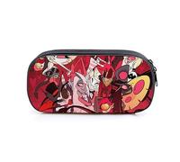 Puruuige Hazbin Hotel Anime Pencil Case 20cm Boy Games Themed Large Capacity Portable Pencil Case Storage Bag for Teenagers School Office Supplies Zip Pencil Box for School Gift