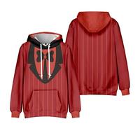 Puruuige Hazbin Hotel Hoodie Sweatshirt Anime 3D Printed Alastor/Angel Dust/Charlie Pullover Long Sleeve Hoodies Cartoon Sport Streetwear for Man Women