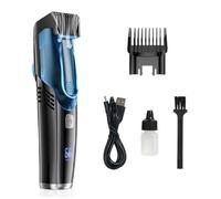 Puruxe Beard Trimmer, Electric Trimmer for Men with Cordless Precision, Rechargeable USB Shaver, Upright Design for Facial, Nose & Body Grooming (Blue)