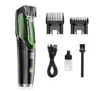 Puruxe Beard Trimmer, Electric Trimmer for Men with Cordless Precision, Rechargeable USB Shaver, Upright Design for Facial, Nose & Body Grooming (Green)