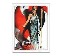 Purvis War WWII UK Britannia Up To You Advert Artwork Framed Wall Art Print 18X24 Inch