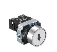 PURYN 1Pcs Button Switch Self Reset Small Mushroom Head Emergency Stop 22mm Knob Key Start Inching Power on XB2-BG21 XB2-BA31 XB2-BS54(XB2-BA3341)