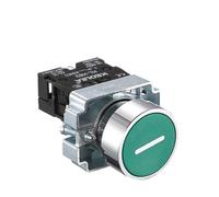 PURYN 1Pcs Button Switch Self Reset Small Mushroom Head Emergency Stop 22mm Knob Key Start Inching Power on XB2-BG21 XB2-BA31 XB2-BS54(XB2-BA3311)
