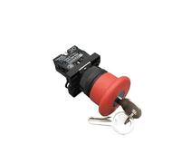 PURYN 22mm Emergency Stop Mushroom Push Button Switch ZB2-BE102C Red NC XB2-ES542 Control Electrical Starter Switch 600V/10A(XBS-ES142)