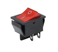 PURYN 50pcs/box KCD4-202 Rocker Switch ON-OFF 2 Position 4 Pins Electrical equipment With Light Power Switch 16A 250VAC/ 20A 125V(Red)
