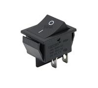 PURYN 50pcs/box KCD4-202 Rocker Switch ON-OFF 2 Position 4 Pins Electrical equipment With Light Power Switch 16A 250VAC/ 20A 125V(Black)