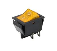 PURYN 50pcs/box KCD4-202 Rocker Switch ON-OFF 2 Position 4 Pins Electrical equipment With Light Power Switch 16A 250VAC/ 20A 125V(Yellow)