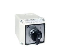 PURYN LW26-20/5M 0-5 Six Position Five Poles 20A Power Switching Waterproof Box Universal Transfer Rotary Cam Switch