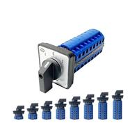 PURYN LW26-20 YMW26 Series Silver Contact 1-8 Poles 20A 690V Control Power Rotary Selector Changeover Cam Switch LW28-20 (Color : 20A-Customize, Size : 8P-32 Terminals)