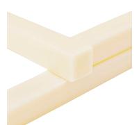 Purzen ABS Plastic Flat Bar Beige Rectangular Stock Lightweight Durable for DIY CNC Prototyping Robotics Chassis Bracket Mounting Projects 500mm×40mm,2mm
