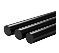 Purzen Black ABS Rod 8-20mm x 500mm Solid Plastic Round Bar Stock Machinable Engineering Material for CNC Machining Cutting Drilling Prototyping,15mm500mm10PCS