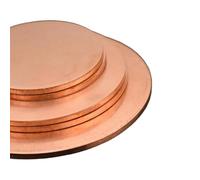 Purzen Copper Round Plate Solid Disc Copper Circle Blank Washer for School Laboratory Science Projects Electrical Conductivity Heat Transfer Experiments,6mm*80mm