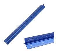 Purzen Scale Ruler, Metal Scale Ruler 2 Packs, Aluminium Architectural Scale Rule for Cutting for Architects, Draftsman And Students,Blue,15CM
