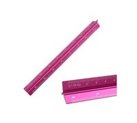Purzen Scale Ruler, Metal Scale Ruler 2 Packs, Aluminium Architectural Scale Rule for Cutting for Architects, Draftsman And Students,Pink,30CM