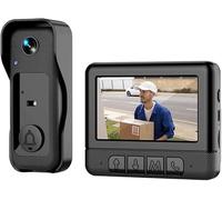 PUSABIYOU Video Doorbell Night Vision High Definition Two-way audio, HD video,IP68 Rainproof, 4.3inch Monitor Large Capacity Battery,Video Doorbell with Monitor Wireless