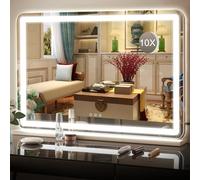 Puselo Hollywood Vanity Mirror, Large Hollywood Mirror,Vanity Mirror with Dimmable, Smart Touch Screen,3 Color Lighting Modes (80 x 55 cm, White)