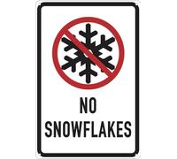 PuseTaer No Snowflakes 12"" x 8"" Funny Tin Sign Garage Dorm Man Cave Bar Pub Home Decor Easily Offended Keep Out