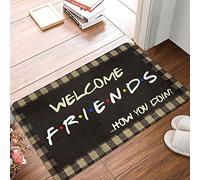 PuseTaer Welcome Friends Funny Quotes Gift for Friends Decoration Doormat Kitchen New Home House Bedroom Entrance Way Area Rugs Decor Front Floor Porch Indoor/Outdoor Door Mats