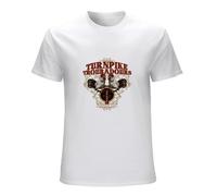 PUSFRZO Men's Turnpike Troubadours Turnpike Troubadours T-Shirt Black White L