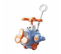 Push Airplane Style With Bright Colors And Ringing Propeller For Engagement Sturdy Frame For Balance Training Toddler Mobility Helper Suitable For And, Blue, With Light