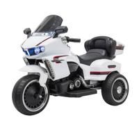 ＡＷＨＡＯ Push-Along Motorcycle Realistic Motorcycle with Headlights Glossy Electric Push-Along with Backrest for Playroom, White, Pearl White Dual Drive 12V7A Leather Seat