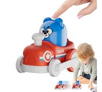 Push and Go Car | Bear Pull-Back Retractable Vehicle,Realistic Small Train Car Toys,for Kids Boys Girls Travel Bedroom Homeschool Classroom Preschool Birthday