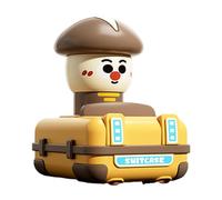 Push And Go Vegetable Car - Cartoon Food Themed Vehicle, Friction Powered Toy | Press Activated Moving Truck Playset, 360 Degree Rotating Head Interactive Car for Kids