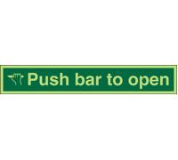 Push Bar Glow In The Dark Sign - -