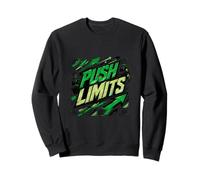 Push Beyond Limits Fitness Motivation Strength Graphic Sweatshirt
