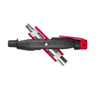 push-button box key 14,5 cm steel black/red